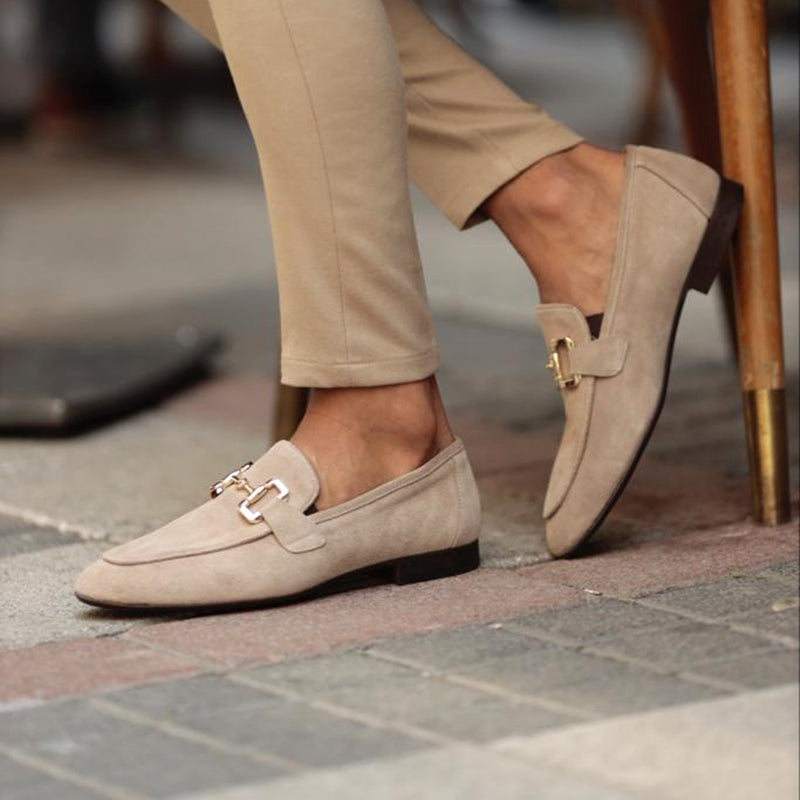 Mäns Mocka Loafers med Hästbit Detalj