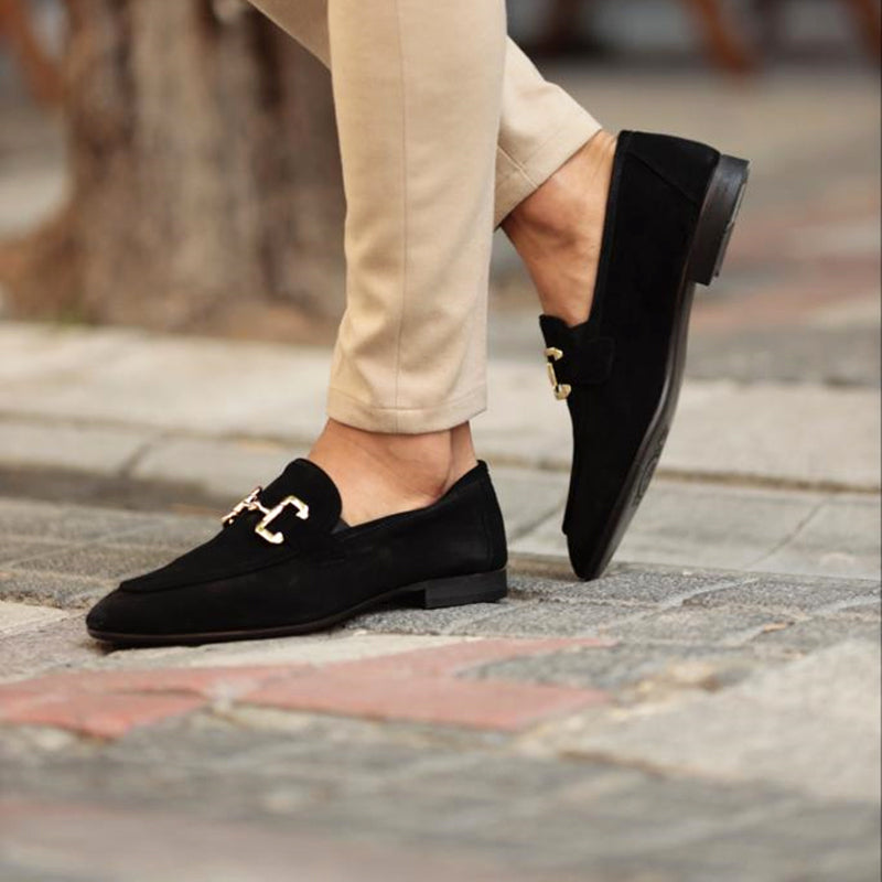 Mäns Mocka Loafers med Hästbit Detalj