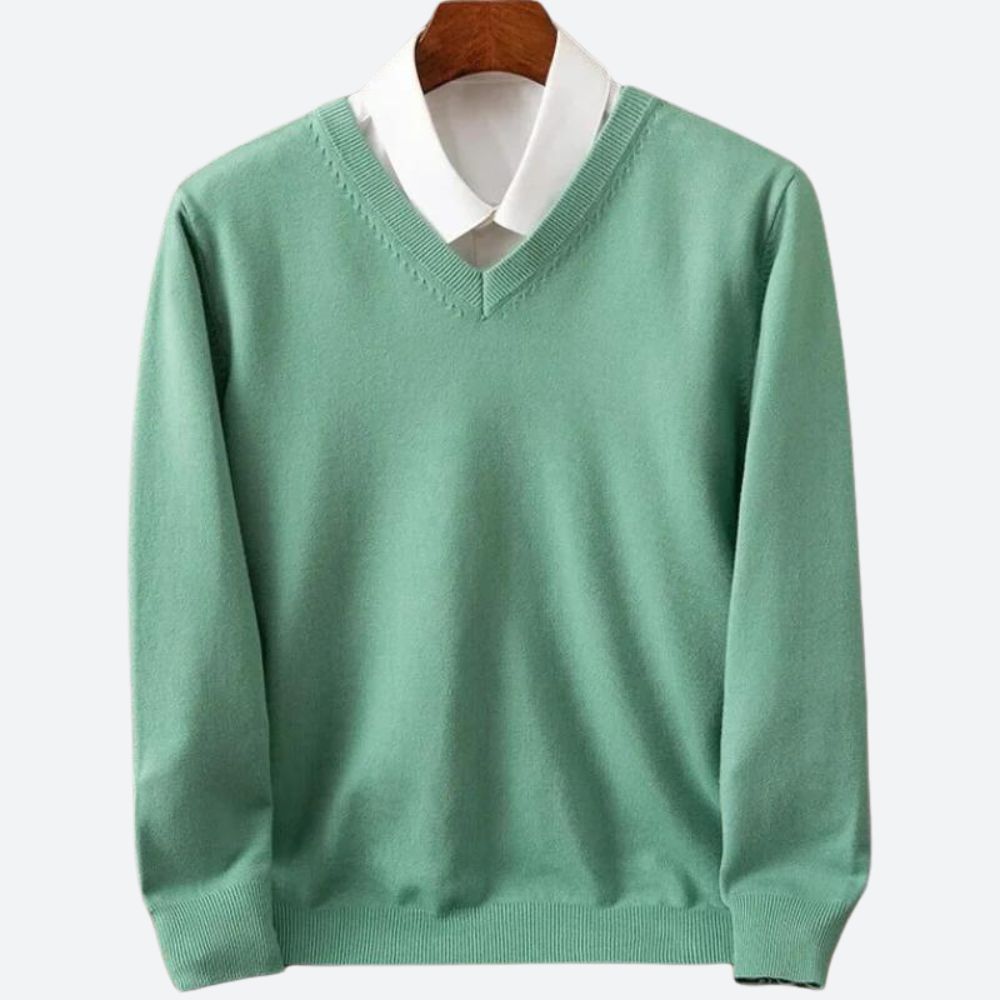 Mäns Varm Kashmirtroja med Elegant Design 1