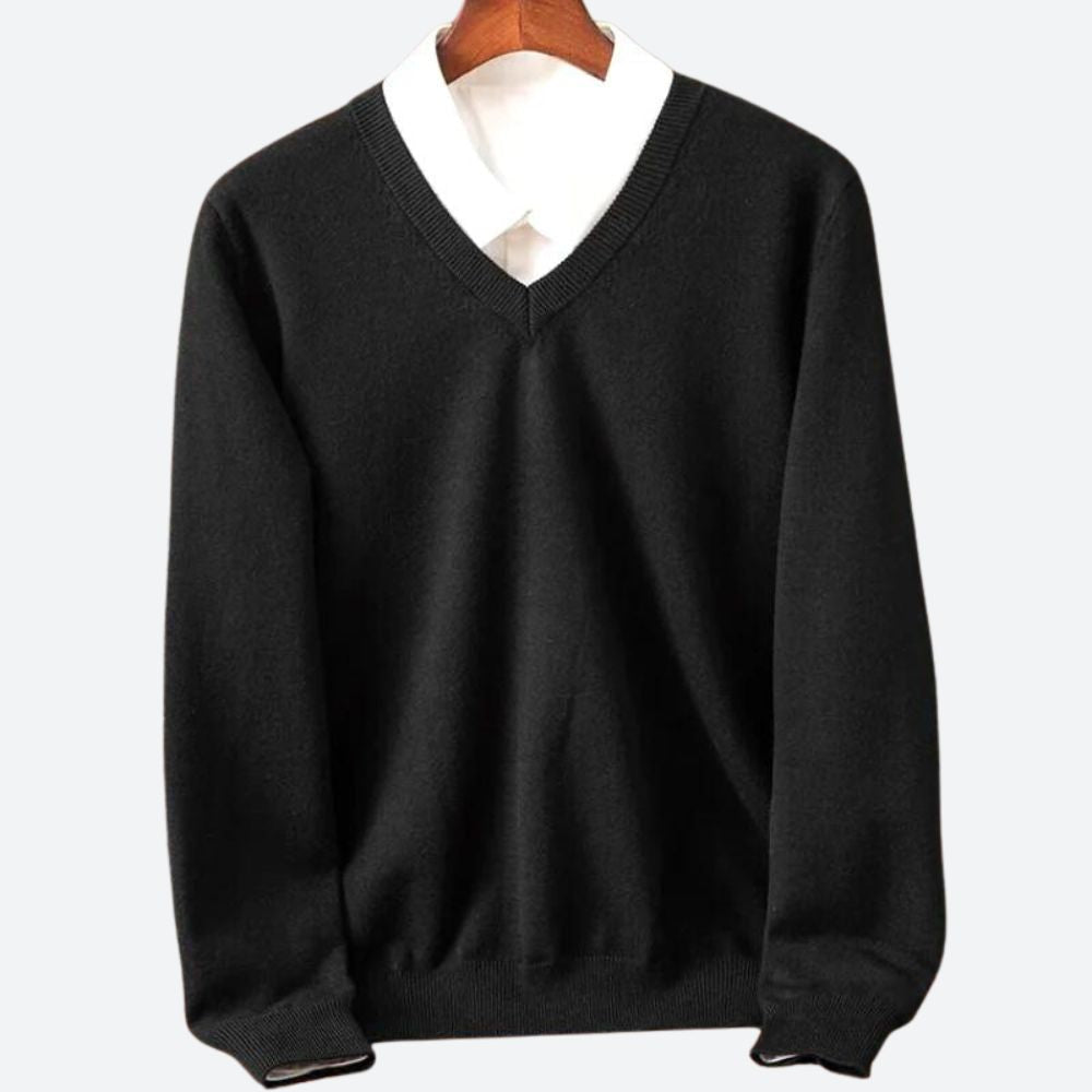 Mäns Varm Kashmirtroja med Elegant Design 2