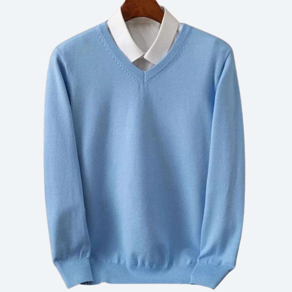 Mäns Varm Kashmirtroja med Elegant Design 3