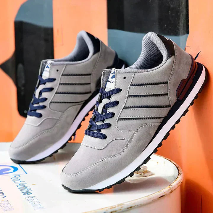 Mäns Läder Sneakers Klassisk Design-1