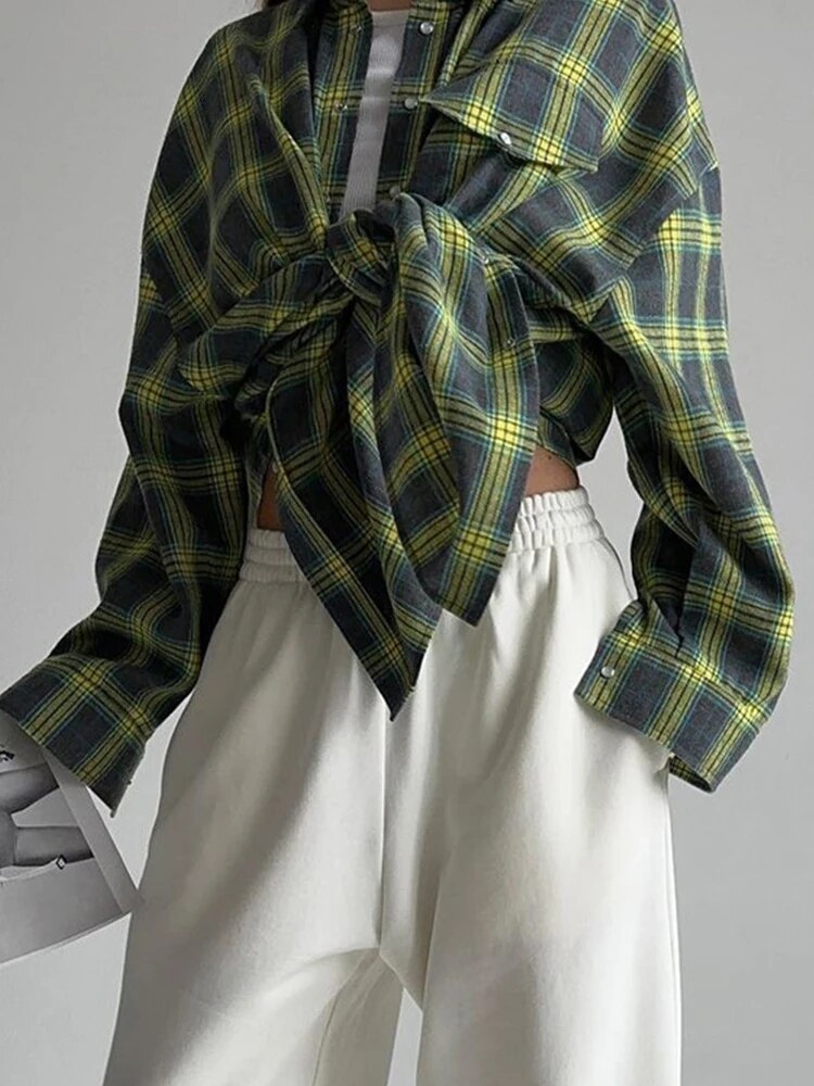 Sophie elegant rutigt flanellskjorta – tidlös stil med en sofistikerad touch