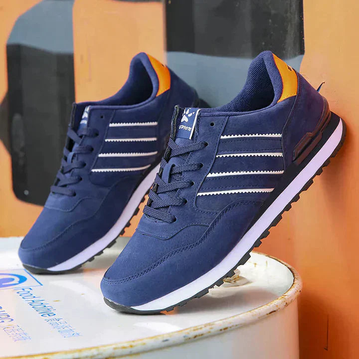 Mäns Läder Sneakers Klassisk Design-2