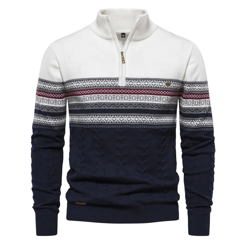 Rudy | Stickad Tröja med Retro-Mönster