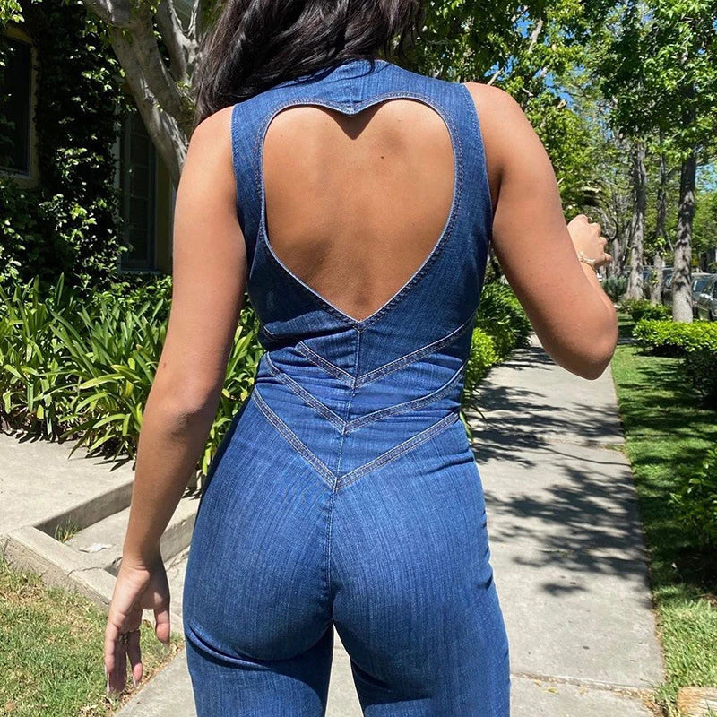Dam Denim Kombination Nakna Rygg-6
