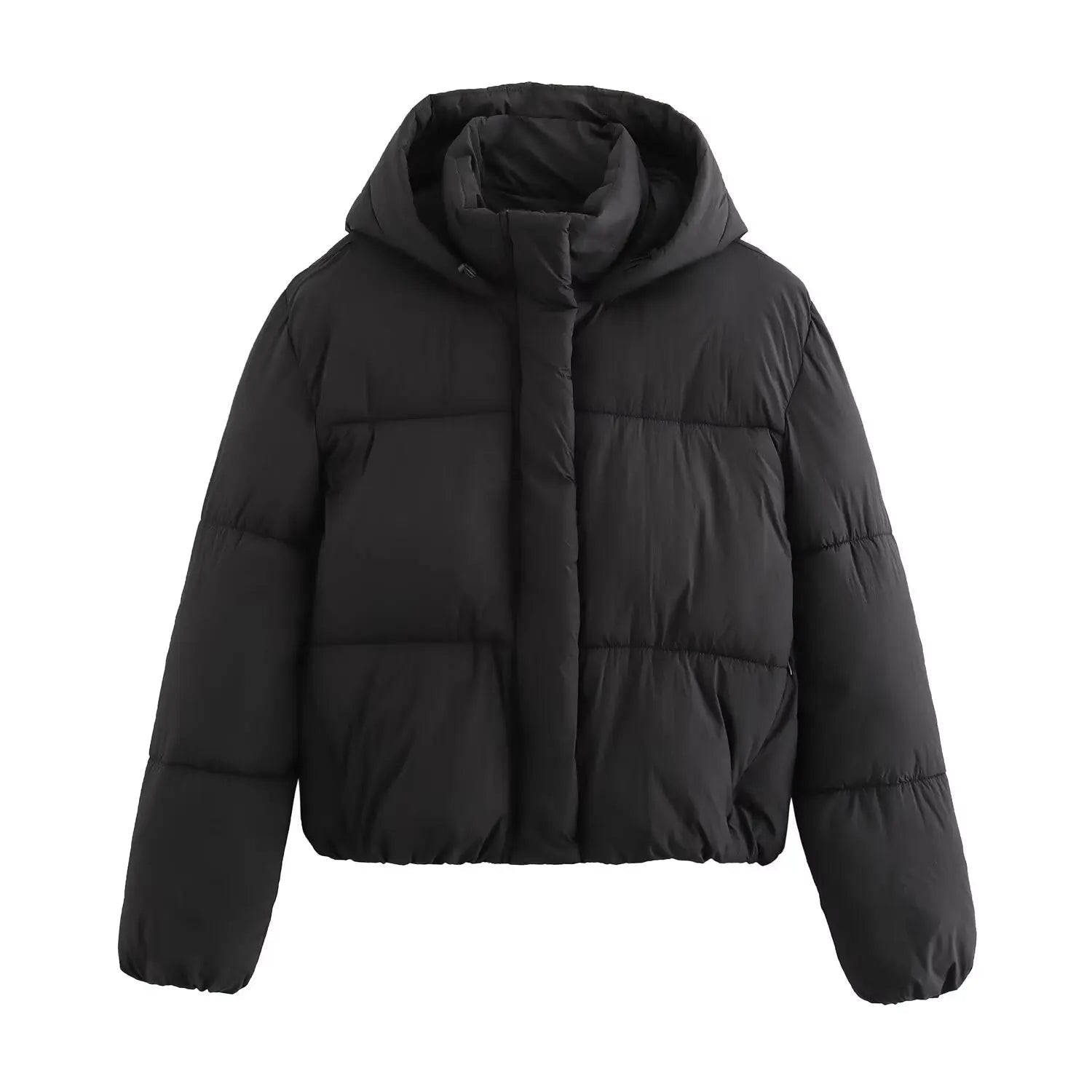 Vinterjacka Dam Quiltrad Pufferjacka med Huva 7