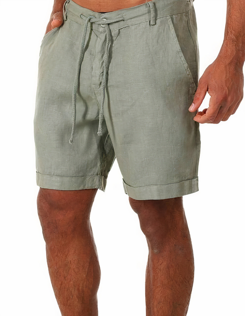 Herr Linne Sommarshorts för Komfort och Stil-2