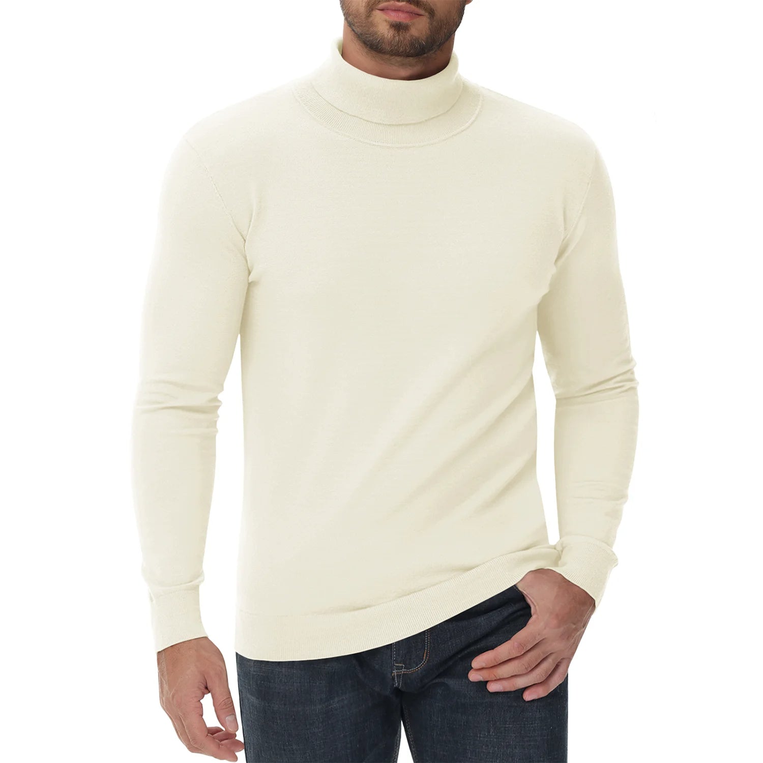 Casual stickad Turtleneck