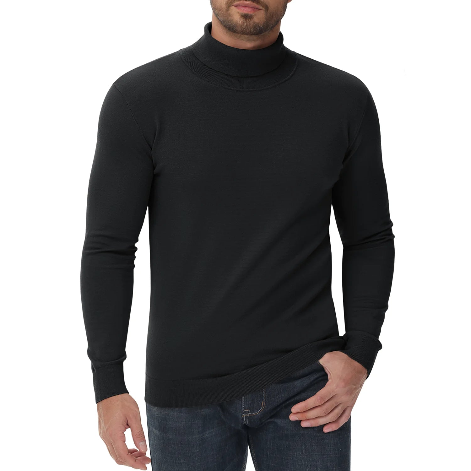 Casual stickad Turtleneck