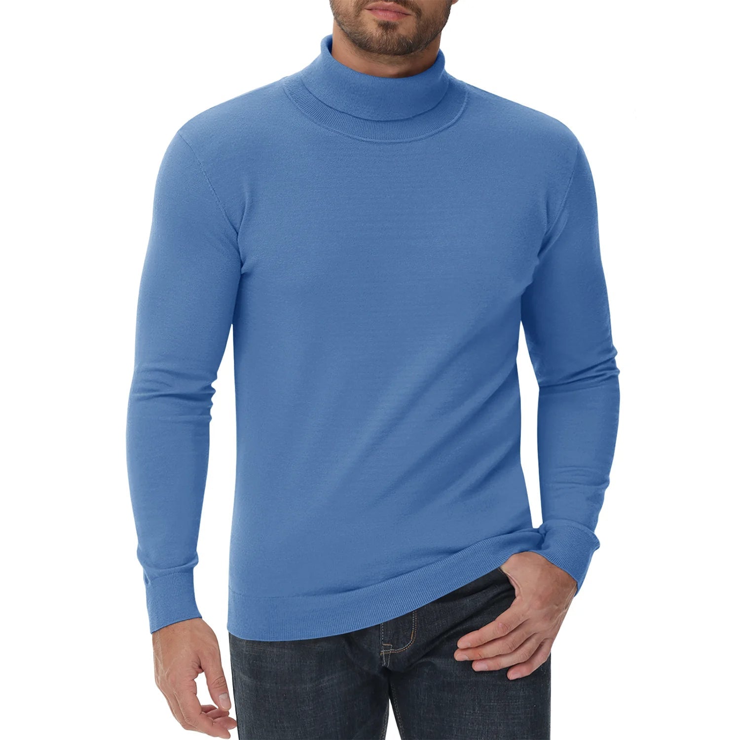 Casual stickad Turtleneck