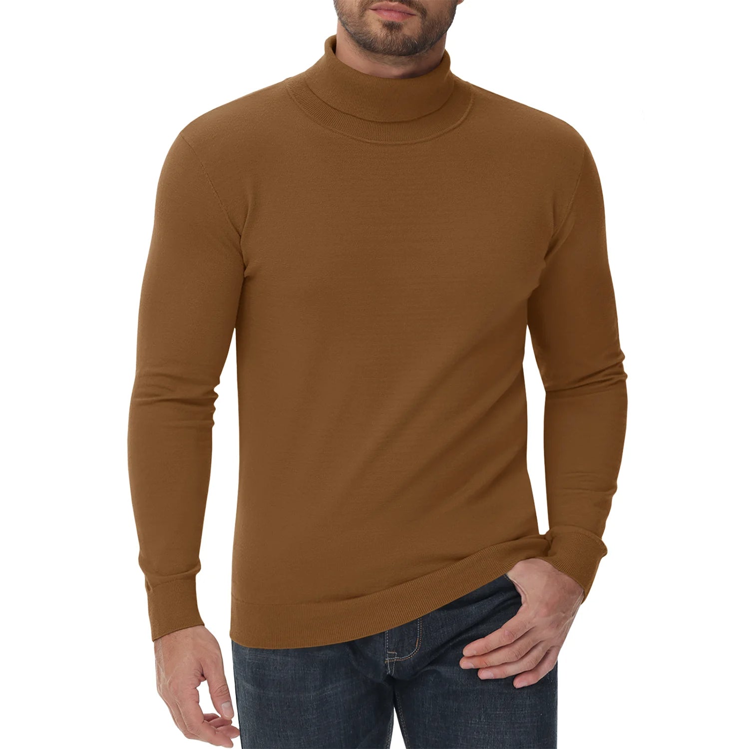 Casual stickad Turtleneck