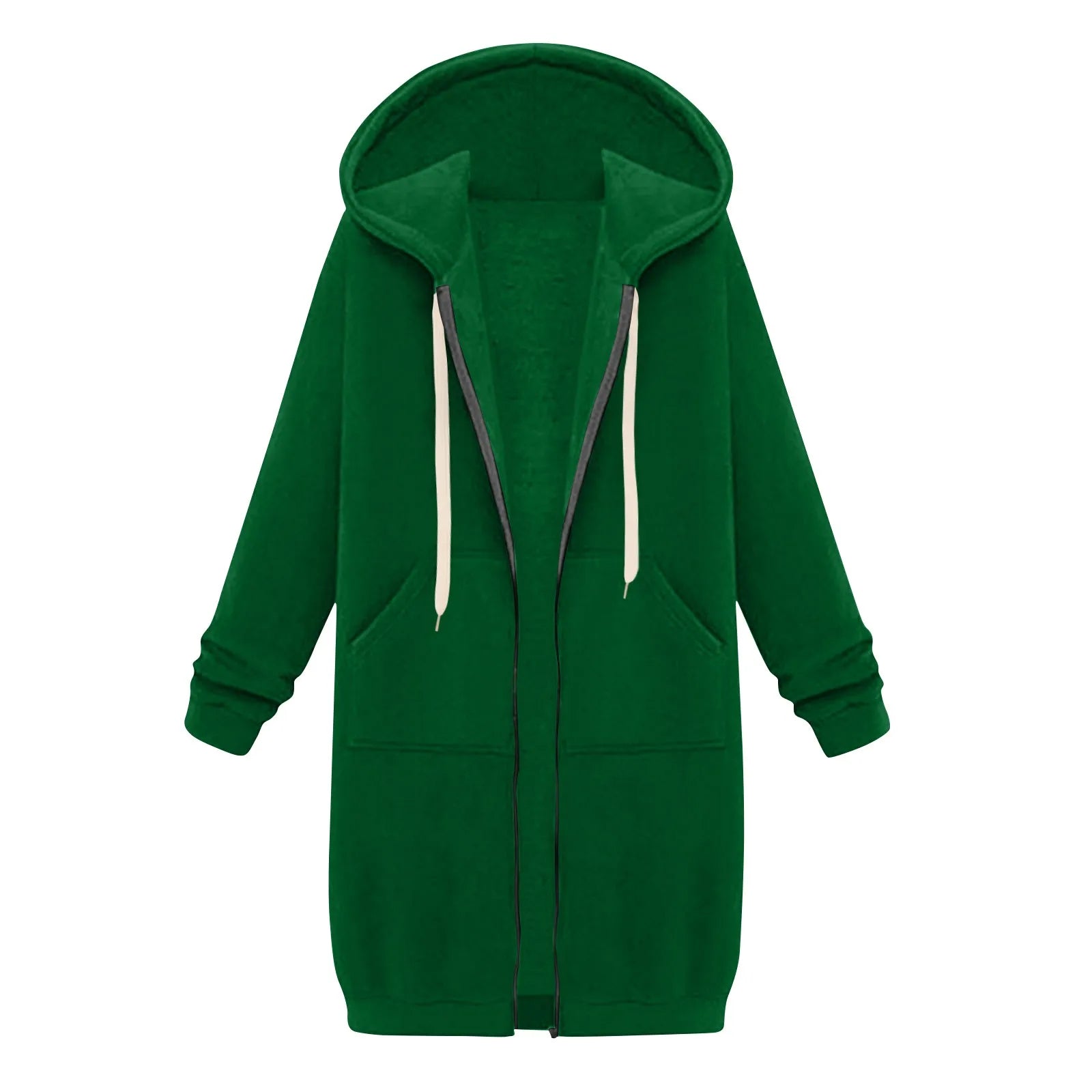 Brunna – Långärmad Hoodie med Dragkedja