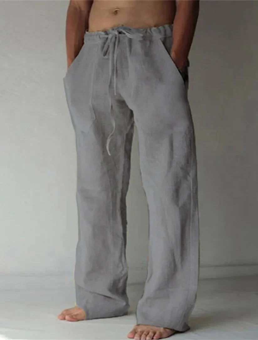 Variant image for Herr Linnebyxor Baggy i Högkvalitativt Linne-57
