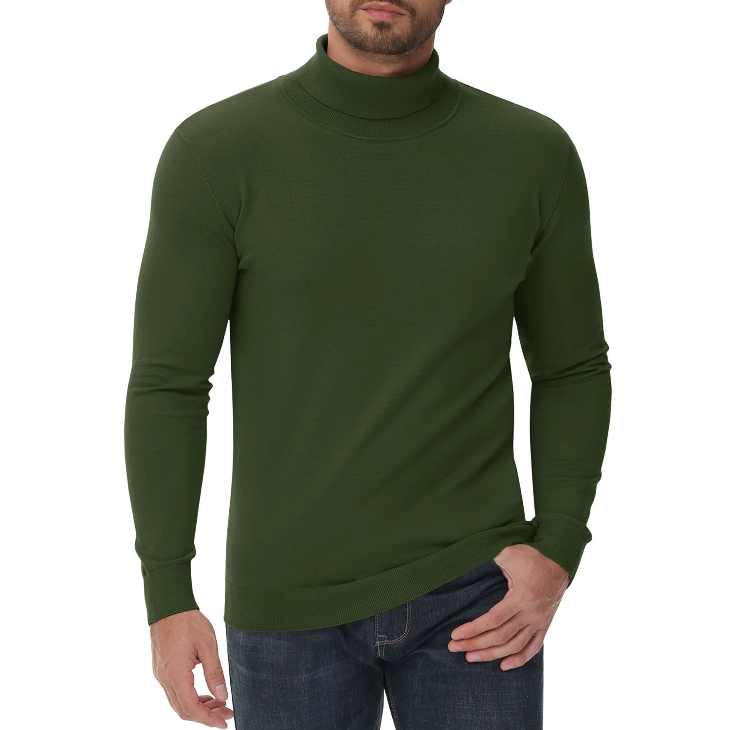 Casual stickad Turtleneck