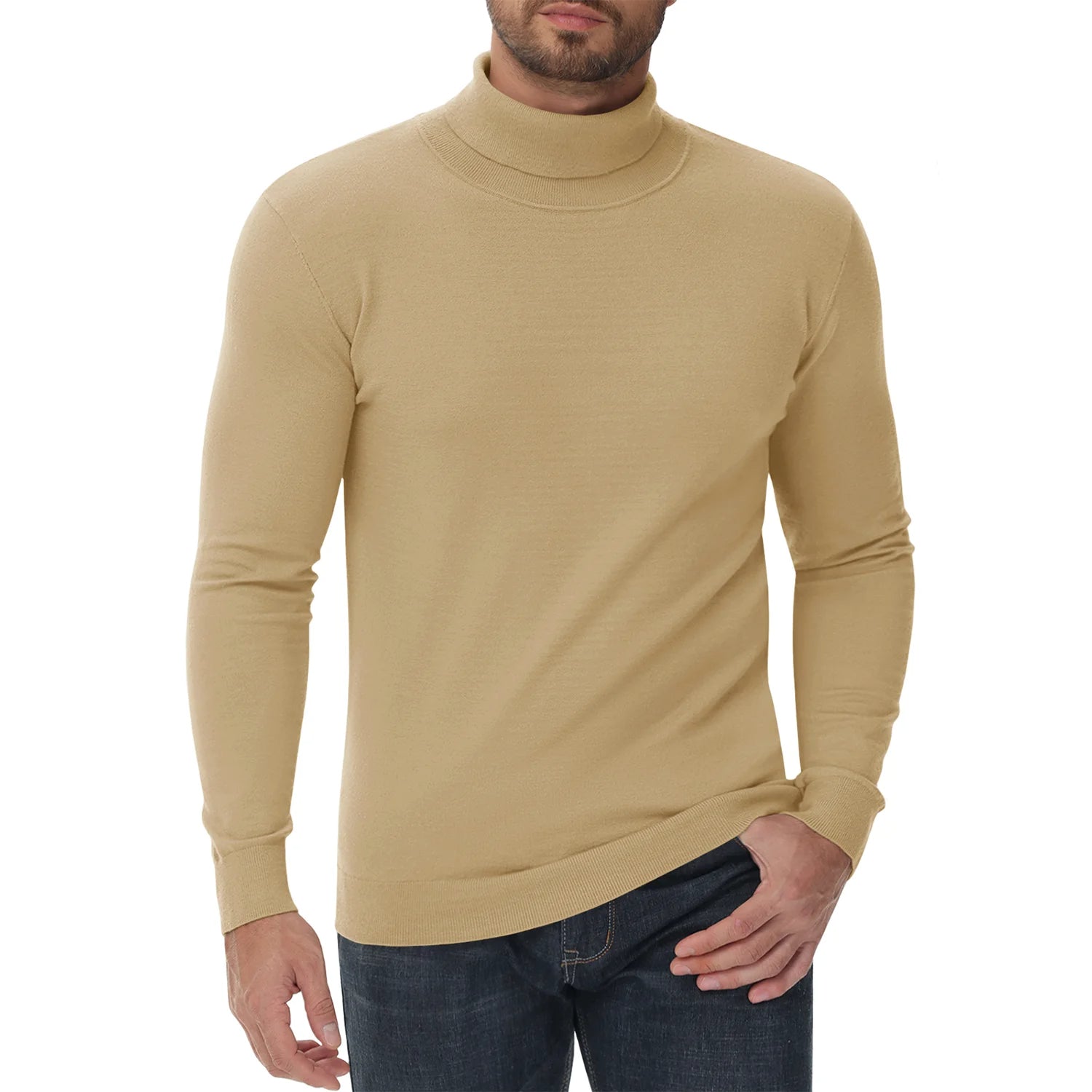 Casual stickad Turtleneck