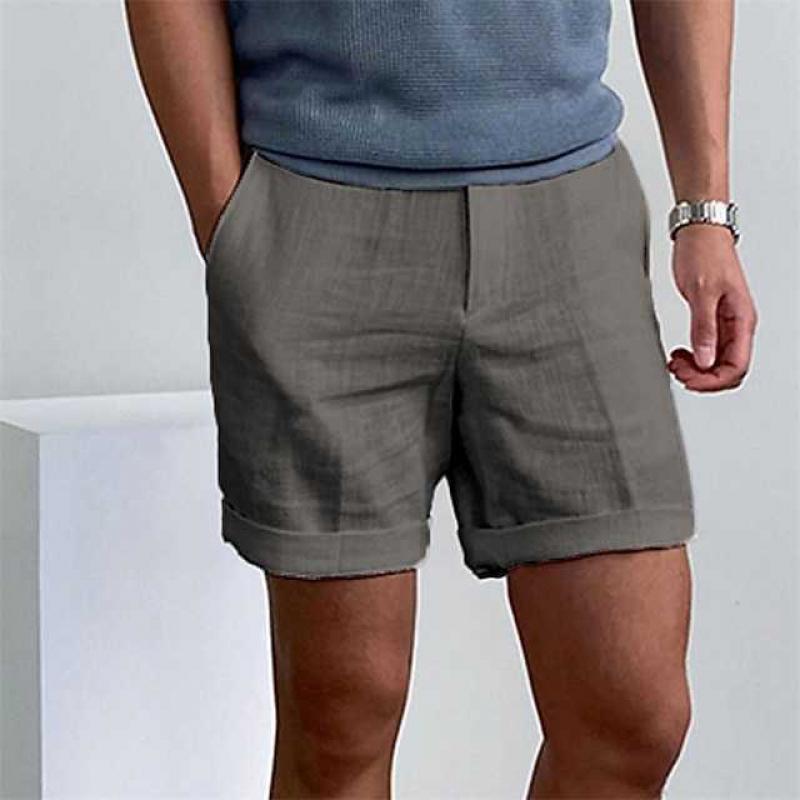 Herr Linne Strandshorts Klassisk Stil-6